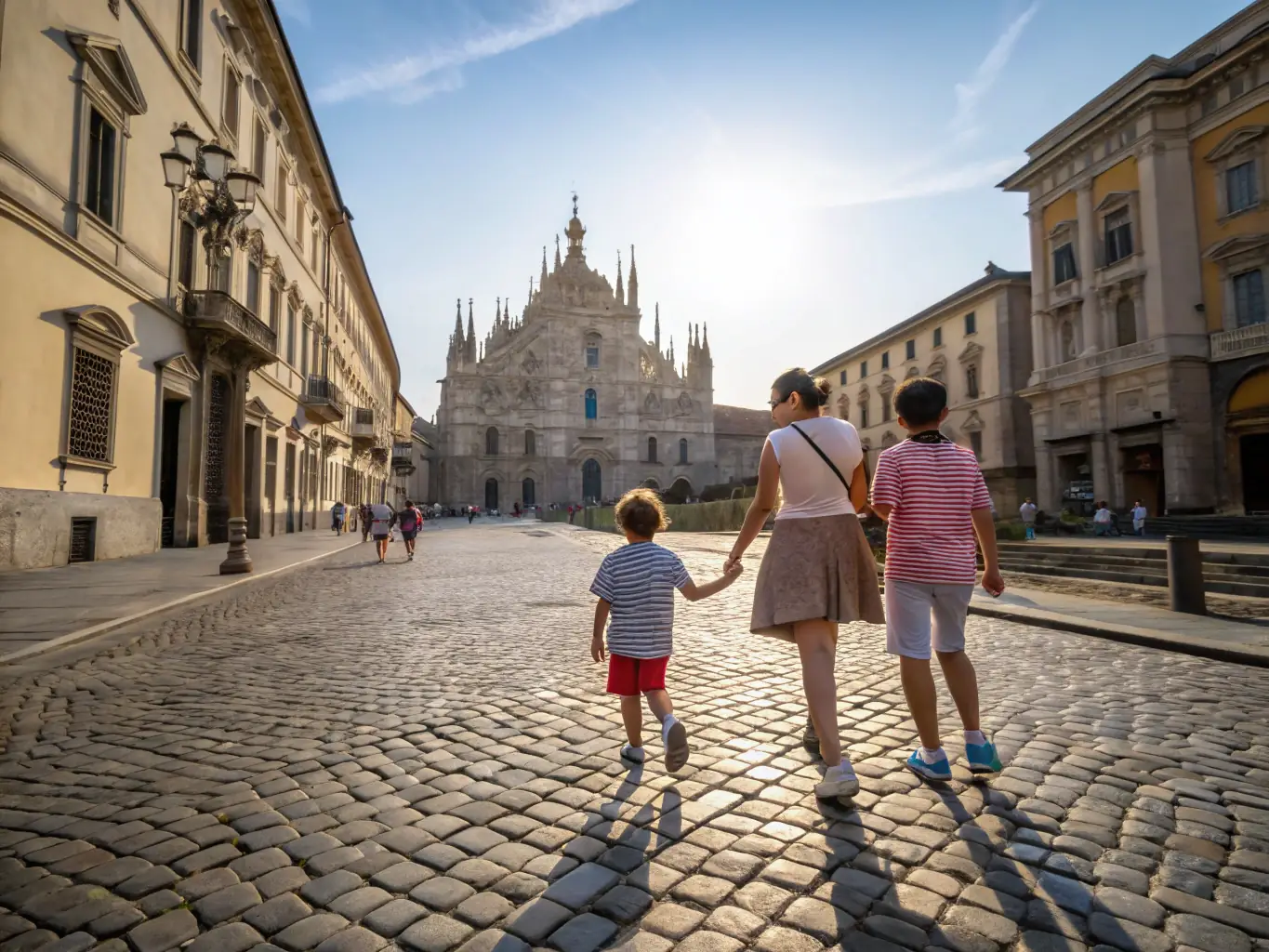 A vibrant image depicting participants enjoying a guided cultural heritage tour through the historic streets of La Bastide-du-Fau, showcasing local landmarks and historical sites.