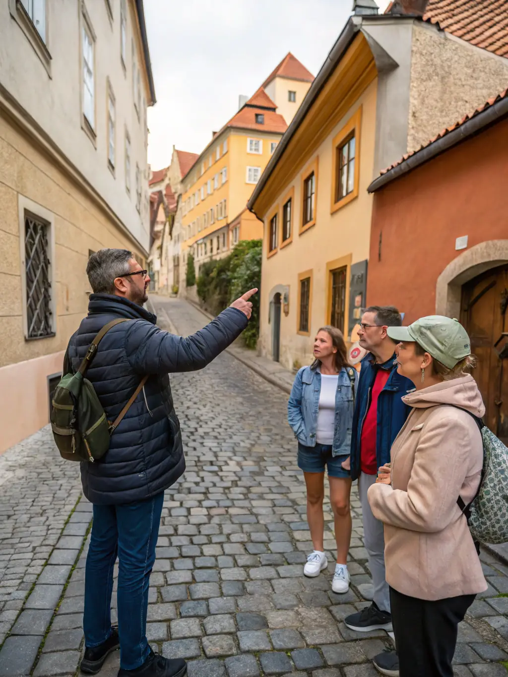A photograph capturing a guided tour exploring the historical landmarks of La Bastide-du-Fau, showcasing the rich cultural heritage.