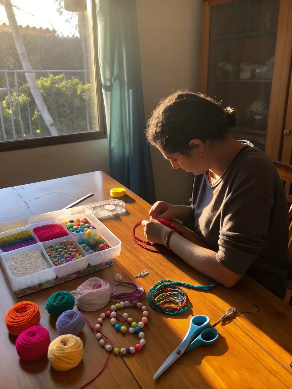 A workshop where participants are learning traditional crafts, highlighting the association's commitment to skills development and cultural education.